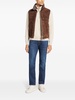 high-neck suede gilet