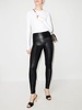 faux-leather high-rise leggings