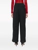 high-waisted pleated wide-leg trousers