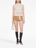 belted suede shorts