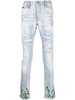 paint splatter straight jeans