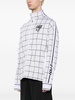 logo-print checked jacket