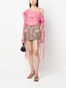 ruffled asymmetric silk blouse