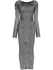 mesh-design dress