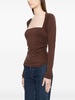 Laurel ruched long-sleeve top