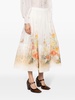 Tranquillity floral-print midi skirt