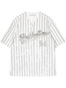 logo-print striped T-shirt