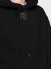 rubberised logo cotton hoodie