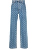 crescent moon-print jeans