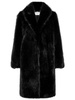 shawl-lapels faux-fur coat 