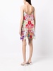 floral-print silk shift dress