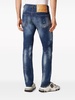 Skull paint-splatter straight-leg jeans