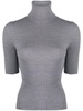 ribbed-knit virgin wool T-shirt