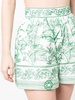 floral-print high-waist shorts