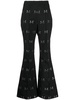 Circa 72 patterned jacquard flared trousers