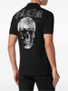 skull-print rhinestone-embellished polo shirt