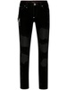 Rock Star ribbed-panels skinny jeans