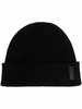 logo-patch cashmere-knit beanie