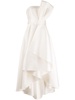 Tara draped strapless gown