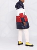 colour-block puffer coat