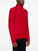 cable-knit roll-neck jumper