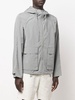 drawstring-hooded zipped jacket