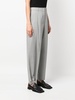 pleat-detail tapered trousers