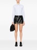 logo-embellished belted miniskirt