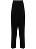 pleated tailored trousers