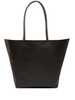 open-top leather tote bag