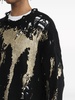 painterly-print distressed jumper