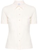 monogram-embroidered cotton shirt