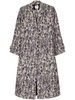 patterned-jacquard maxi coat