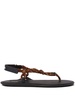 cord-strap leather sandals