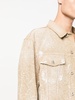 paint-splatter denim shirt jacket