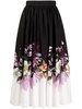 floral-print poplin organic cotton skirt