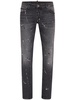 paint-splatter low-rise slim-fit jeans 