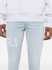 logo-embroidered cotton jeans