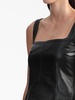 leather sleeveless corset top