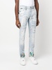 paint splatter straight jeans