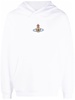 Orb-embroidered organic-cotton hoodie