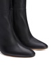 105mm almond-toe leather boots 