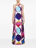 Pesci-print one-shoulder dress