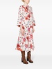 Floral Ease printed linen midi dress 