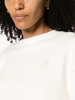 logo-embroidered cropped sweatshirt