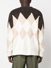 argyle-check-pattern sweatshirt