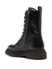 30mm Leather & crystal combat boots