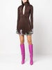 Brown Adara Embellished Mini Dress