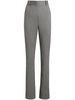 herringbone straight-leg trousers