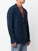 concealed-button knitted cardigan